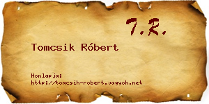Tomcsik Róbert névjegykártya