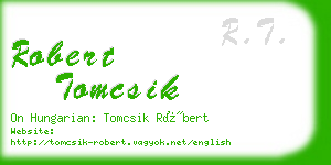 robert tomcsik business card